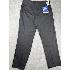 Haggar Classic 40x34 Blk Fit Cool Right Performance Flex Expandable Pant hc01080
